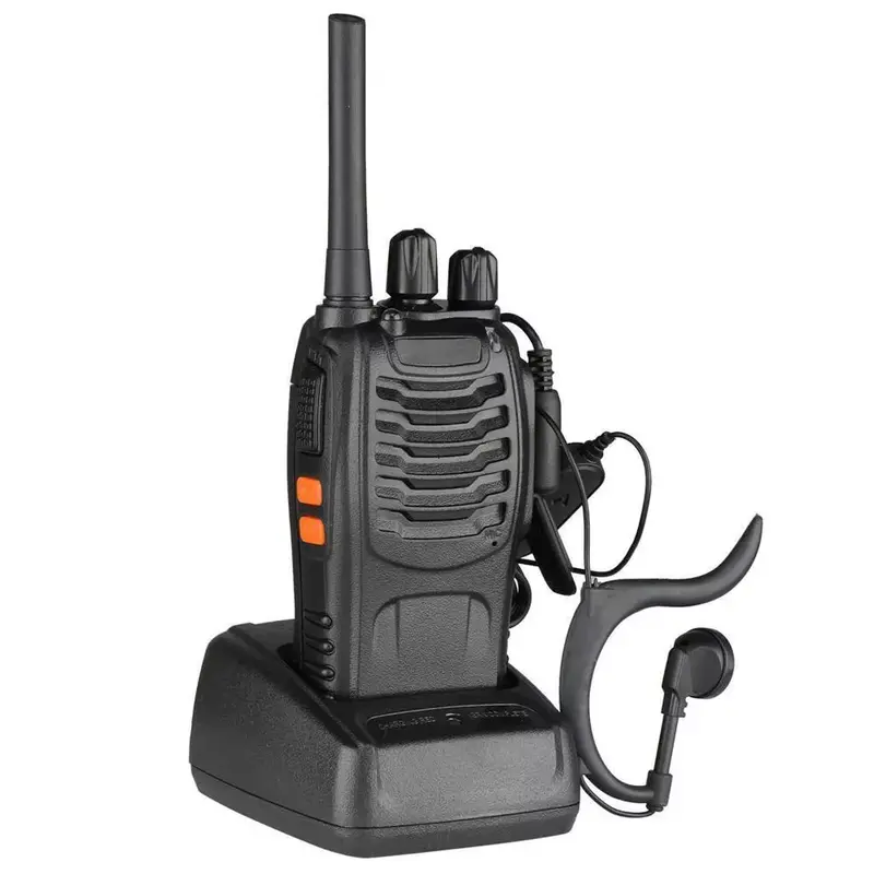 2x Baofeng BF-88E 400-470MHz Walkie Talkie Long Range Two Way Radio + Earpiece - Two Radio for Home Office Outdoor, Durable Reuable Audio 4