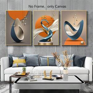 Abstract Art Canvas Painting without Frame, Unframed Art Print, 3 Counts/set Modern Minimalist Wall Art, Wall Decor for Home Living Room Bedroom Office