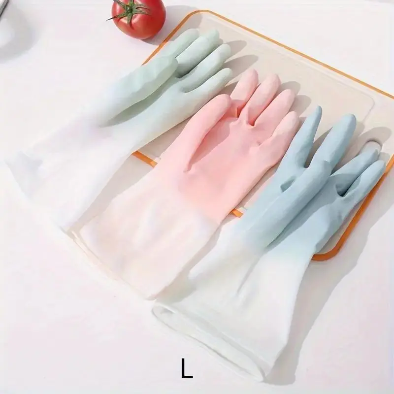 GOOD Random Color Kitchen Cleaning Gloves (3Pairs), Waterproof Kitchen Cleaning Gloves, Nonslip Household Cleaning Gloves, Durable LaundryGloves, Cleaning Supplies, Household CleaningTools