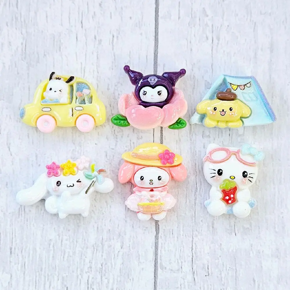 Kawaii Crafts Hello Kitty Characters Summer Adventures Mix Resin Flatback Charms