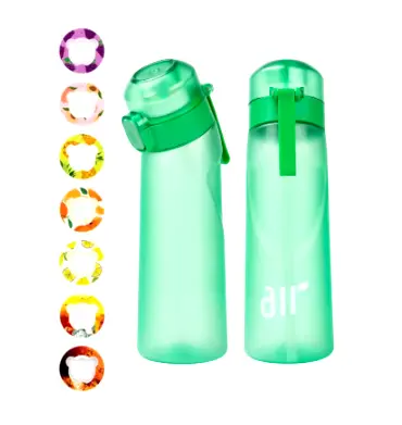 best off the word 1pc Air Water Bottle With 1pc Random Flavor Pods Portable Transparent With Straw Leak Proof Suitable for Outdoor Sports 5