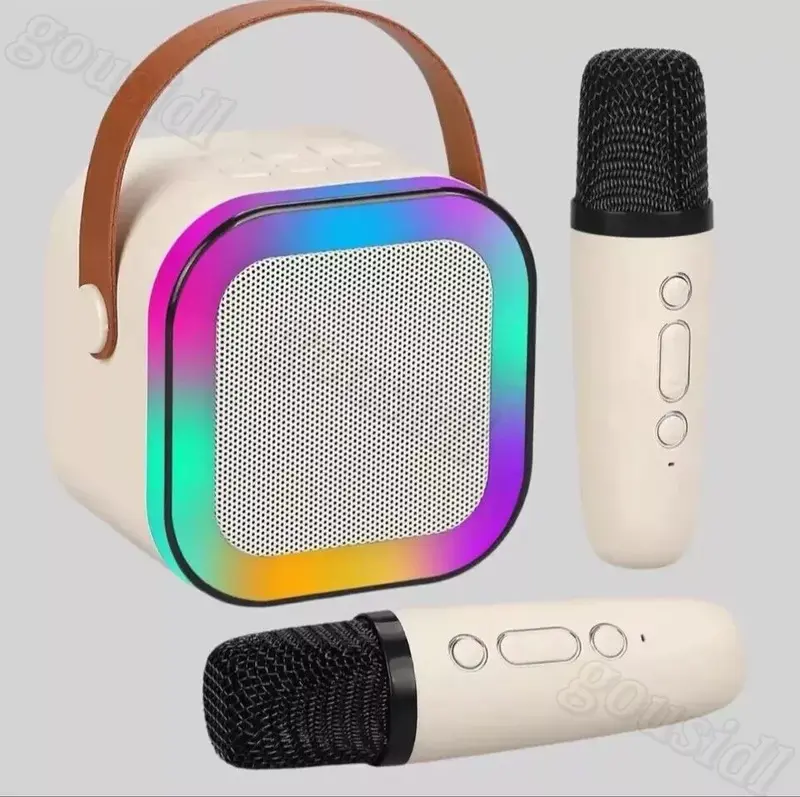 Wireless Bluetooth Karaoke Microphone Portable Karaoke Machine with 2 Speakers 1