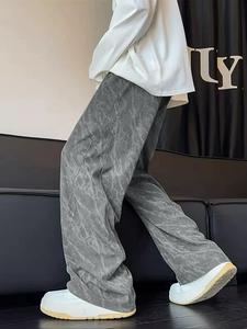 Men's Solid Color Corduroy Pants, Loose Casual Comfy Straight Leg Trousers for Spring & Fall, Men's Bottoms for Daily Wear, Beige