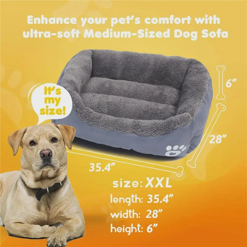 Soft Coral Fleece Pet Bed for Dogs and Cats - Waterproof Kennel for Autumn and Winter 5