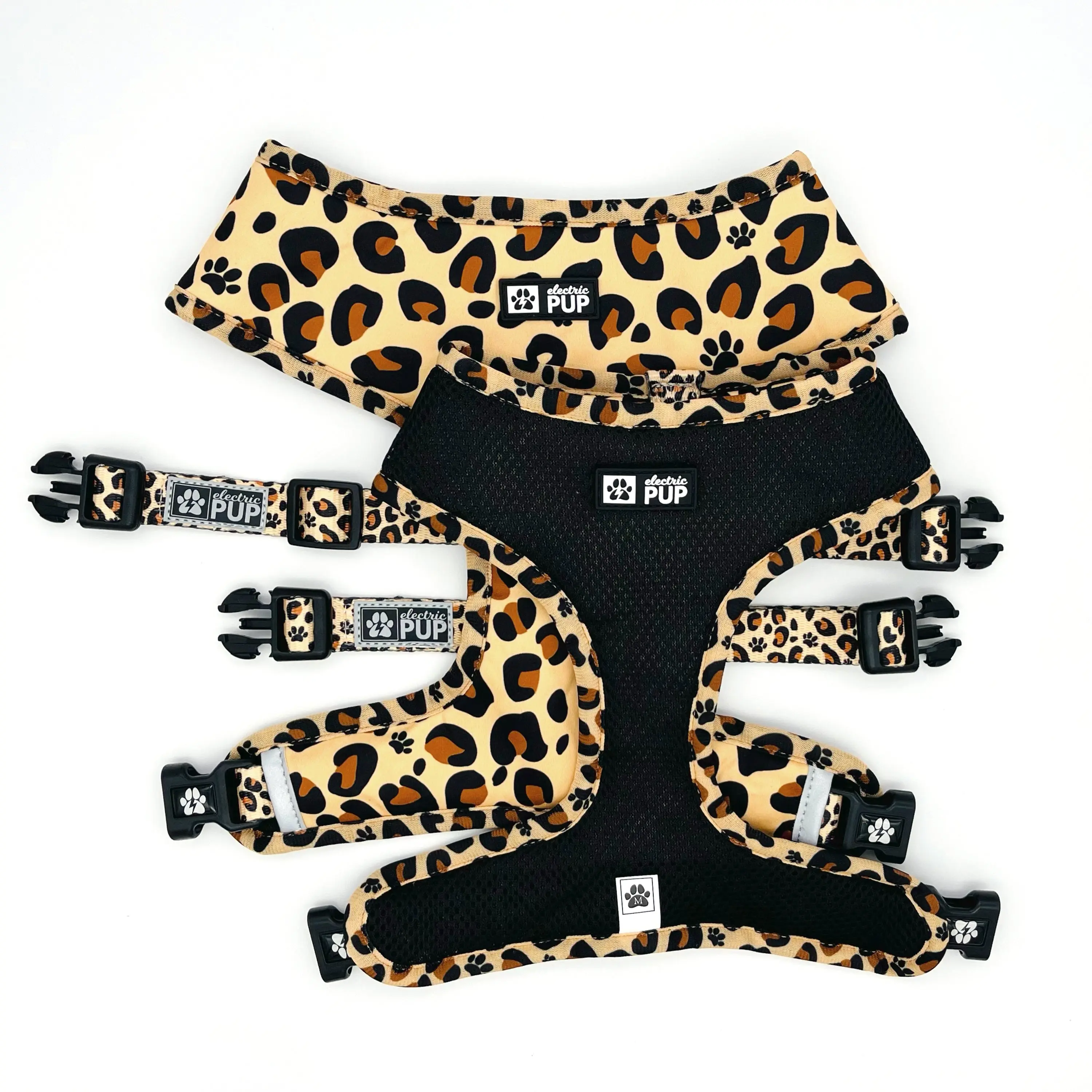 Black Leopard Reversible Harness
