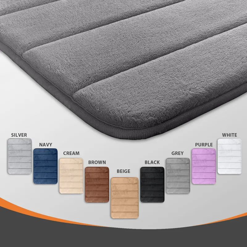 Bourn London Memory Foam Bath Mat, Extra Soft Non-Slip, Super Absorbent Bath Mats for Bathroom Floor, Machine-Washable Dry Bath Rug Foot Mat 2