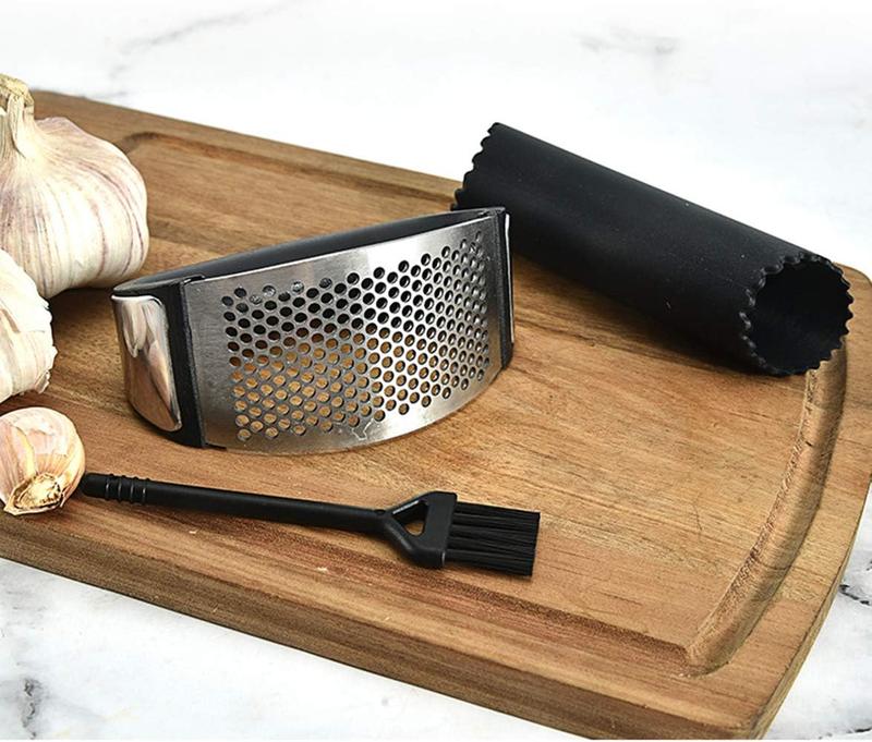 Product Introduction of HEAVY DUTY STAINLESS STEEL GARLIC PRESSER SQUEEZER CRUSHER ROCKER KITCHEN MINCER 2