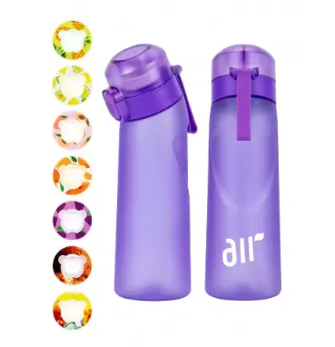 best off the word 1pc Air Water Bottle With 1pc Random Flavor Pods Portable Transparent With Straw Leak Proof Suitable for Outdoor Sports 3