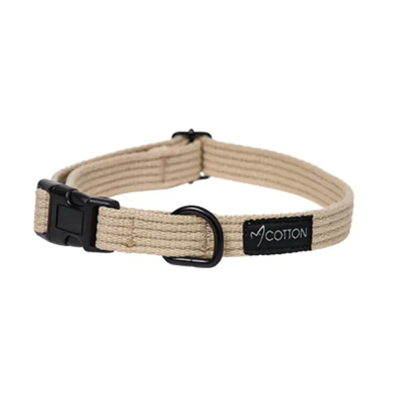 Soft Dog Collar Natural Cotton 1
