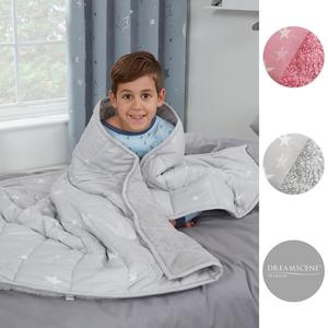 OHS Star Teddy Fleece Weighted Blanket Kids Sleep Therapy Anxiety Throw