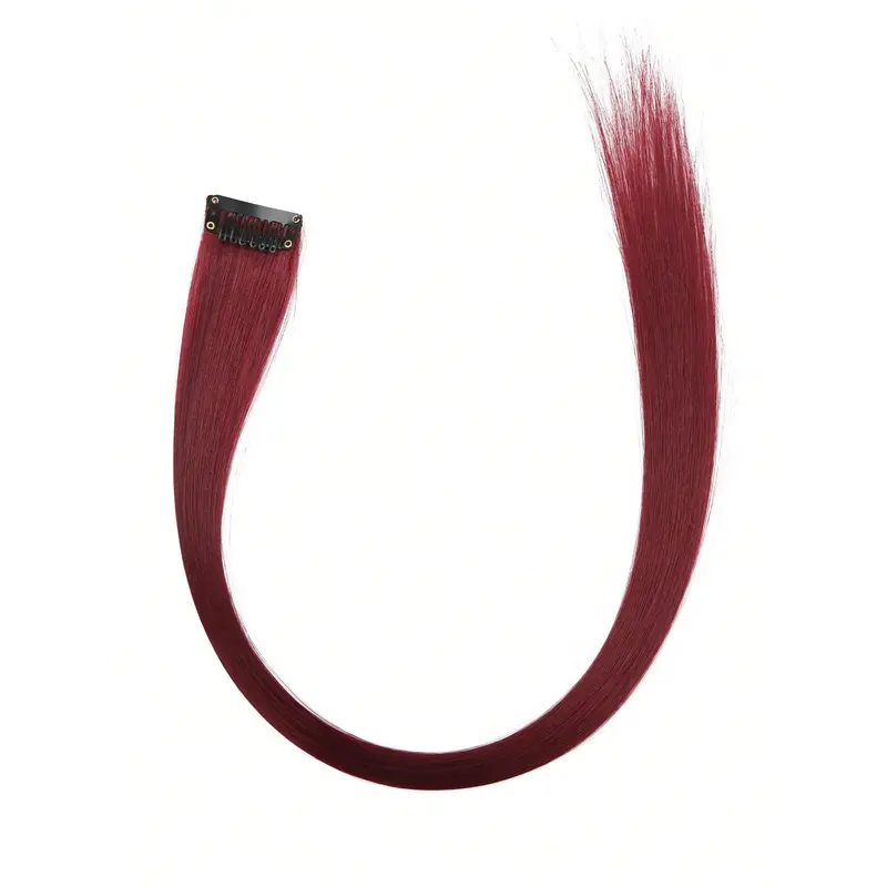 Hair Extensions 10 PCS Colored Clip In Hair Extensions 20 Inch Long Straight Hairpieces Clip In Synthetic, Halloween Cosplay Dress Up Fashion 684419 7