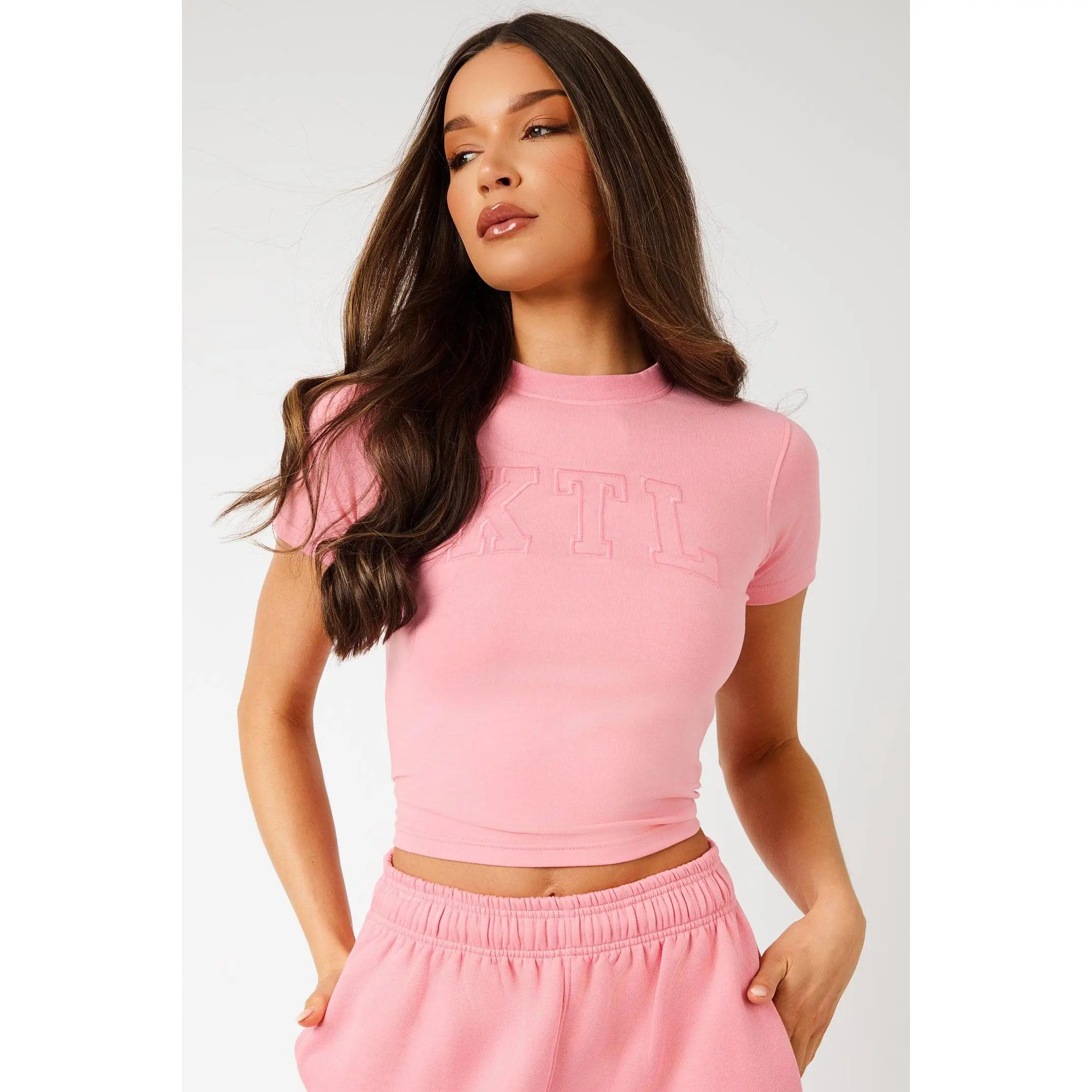 Kaiia KTL Logo Baby Tee Angel Pink