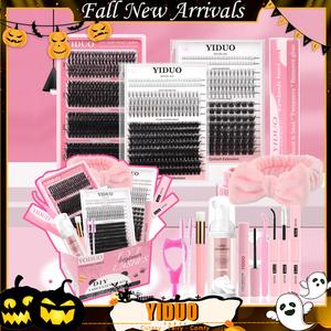 Mixed Length Individual False Eyelashes Kit, Natural Look Eyelash Extensions with Lash Bond and Seal & Remover & Tweezers & Brush & Headbands & Wristbands, Etc. Self Grafting Curl Eyelashes, Eye Makeup Enhancement False Eyelashes #TOP PICKS