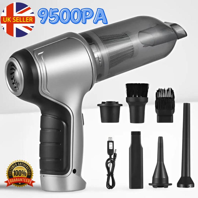 95000pa Powerful Car Vacuum Cleaner Wet/Dry Cordless Strong Suction Handheld 120W 6 Accessories 0