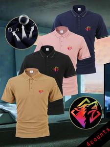 Men's Solid Color Short Sleeve Polo Shirt, Regular Fit Casual Fashion Comfy Collared Top for Summer, Men's Clothes for Daily Wear