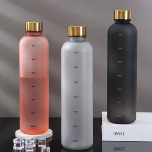 Large Capacity Water Bottle, Portable Sports Drinking Cup with Time Marker for Outdoor Sports, Travel Water Bottle for Home Office School