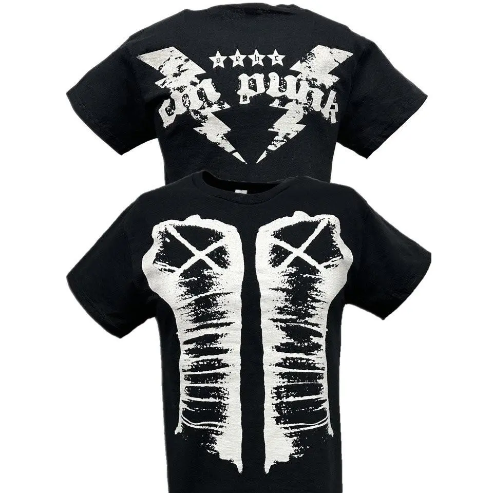 CM PUNK White Fists Mens Black T-shirt Vintage WWE Wrestling Unisex Graphic Tee