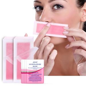 Watermelon Hair Removal Non Greasy Wax Paper, Hair Removal Wax Strips with Cleansing Wet Wipes, Suitable for Underarms, Lips, Legs, Eyebrows, Mustaches, Bikini Area Home Waxing