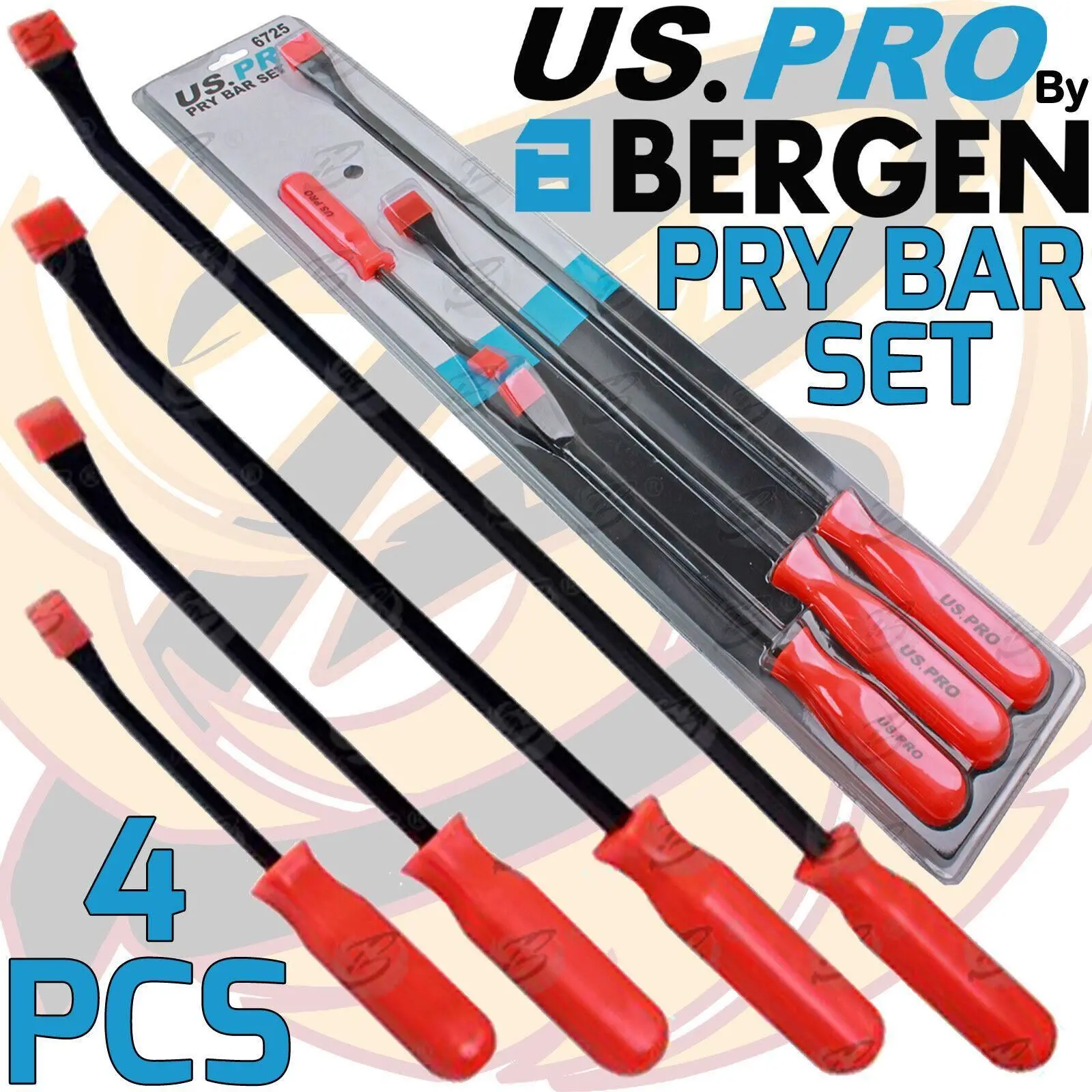 US PRO PRY BAR Set JEMMY BAR WRECKING CROW BAR PRY BARS 200 300 450 & 600mm