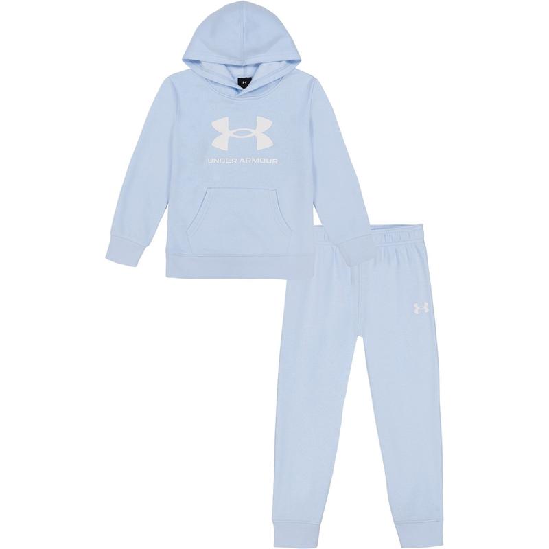 Under Armour Boys Big Logo Set Infant Fleece Tracksuit Sports Casual 5