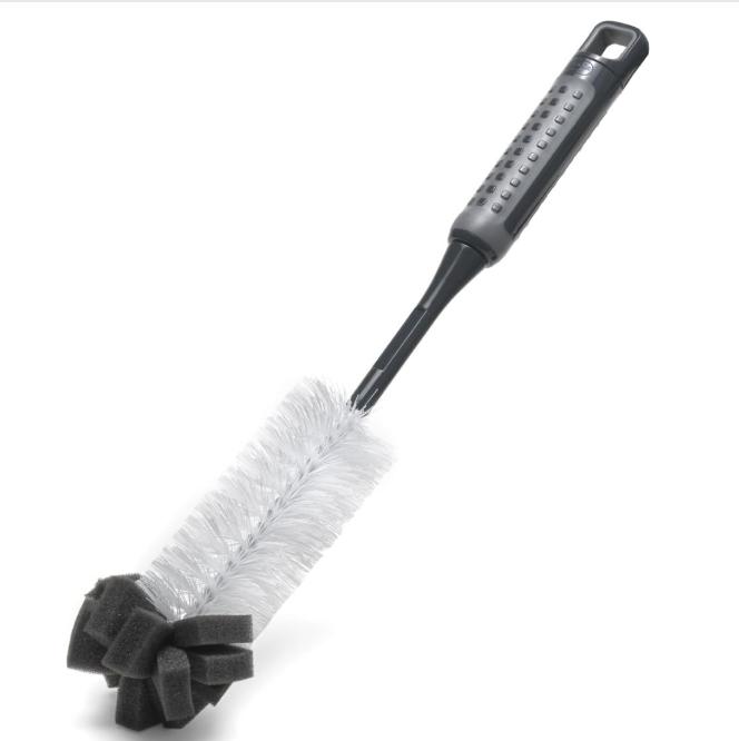 Product Introduction of ComfiGrip Long Handled Bottle Brush with Sponge Scrub, Metallic Graphite, 8 x 8 x 35 cm, 517702 5