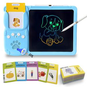 2 in 1 Learning Card Machine, 1 Set 224-word LCD Writing Board Toy with Flash Cards, Voice Sound Card, Educational Smart Toy for Kids