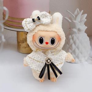 Cute Rabbit Design Doll Clothes Set, 17cm Doll Cotton with Hat & Accessories, Doll Accessories for Girls Gift