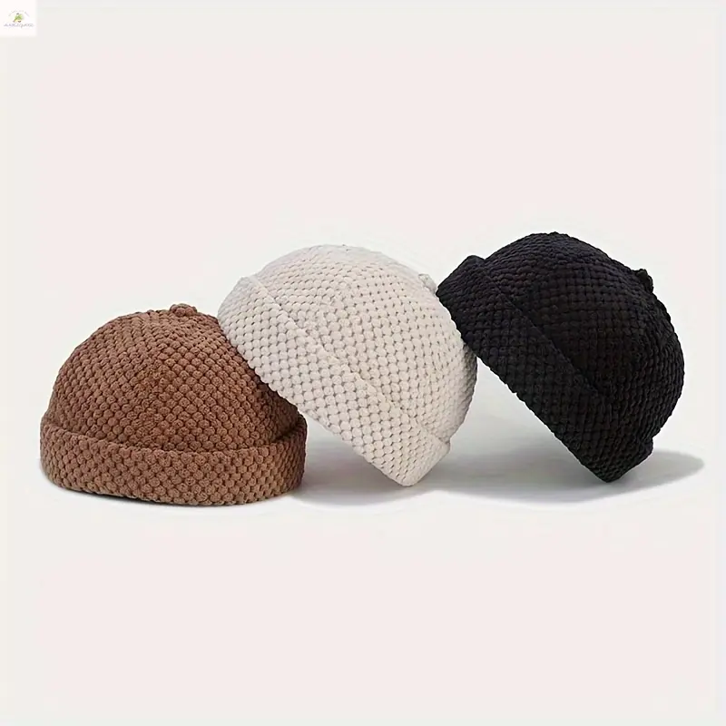 ANIELGARD  1pc Thickened Hip Hop Solid Color Beanie Skullcap, an Ideal Gift Option for Those Who Love Hip Hop Style.