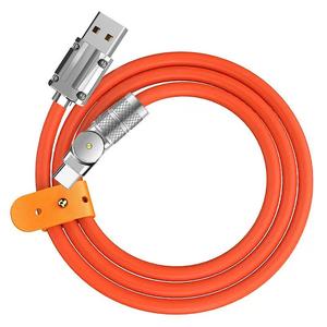 120W 6A Super Fast Charge Type C Cable, 180 Degree Rotation USB C Charger Cable, Quick Charge Cable for Huawei Samsung Xiaomi