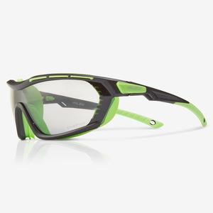 RILEY Arion Padded Seal Safety Glasses with Green Frame and Grey Lens