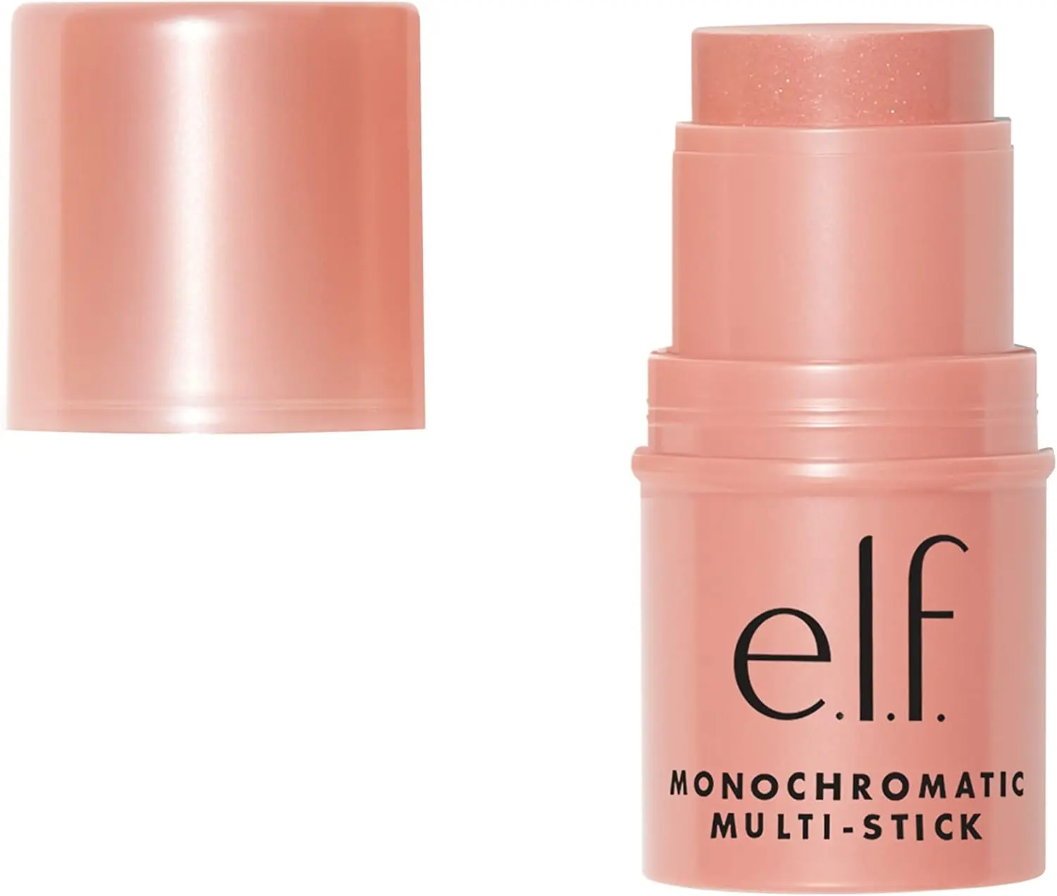e.l.f. Monochromatic Multi Stick, Luxuriously Creamy & Blendable Colour, For Eyes, Lips & Cheeks, Glistening Peach, 0.155 Oz (4.4g) Blush Makeup