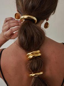 Women's Elegant Metal Hair Tie, Minimalist Headwear, Fashion Hair Accessories for Party, Daily Clothing Decor for Women & Girls