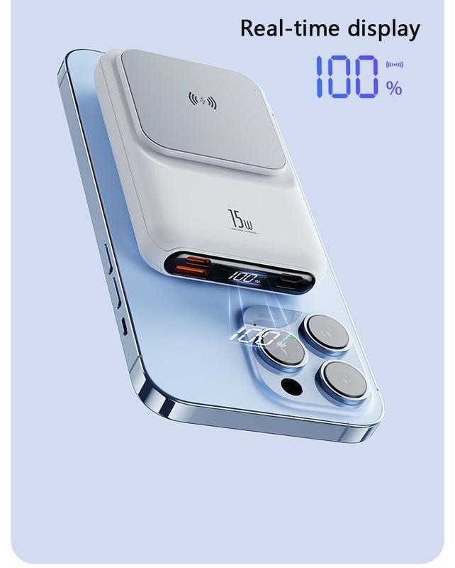 Magnetic Wireless Power Bank 12000mAh For Magsafe Battery Pack For iPhone 14 13 5