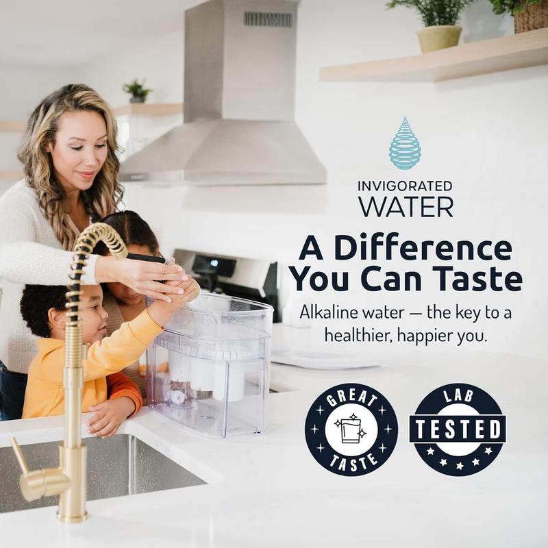 pH Recharge 3F Alkaline Countertop Water Filter Dispenser - 3.3 Gallons Water Jug Dispenser - Removes Fluoride Chlorine & Impurities - Improves Water pH - Clean Healthy Drinking Water - 12.5 litres 4
