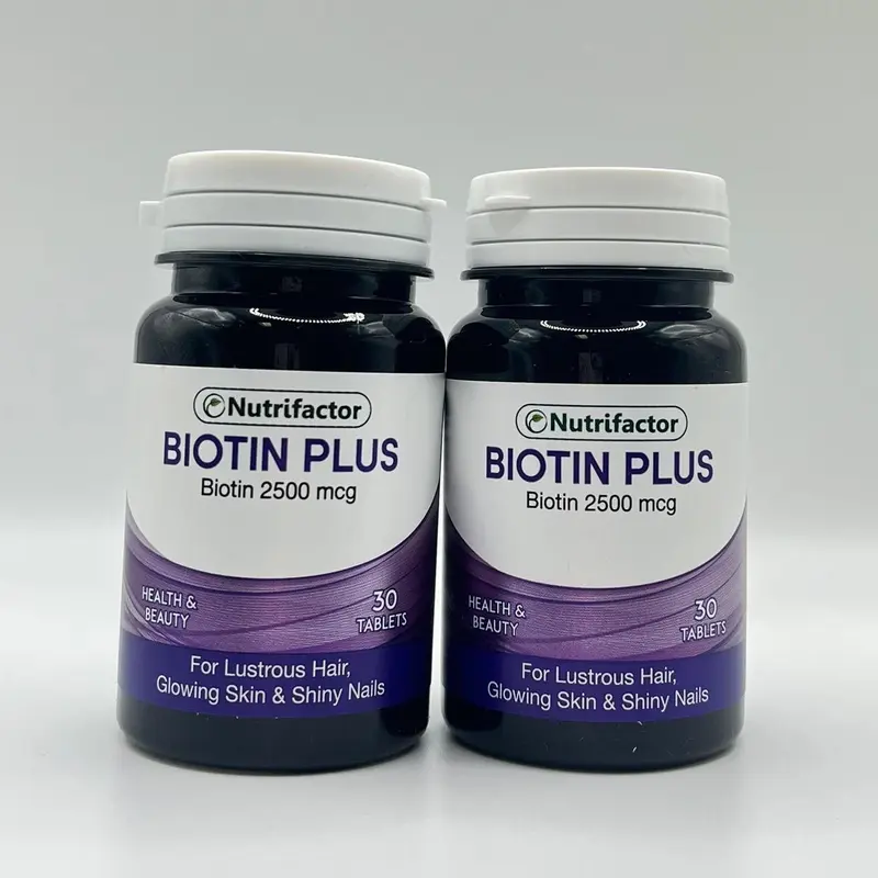 Biotin Plus: (Buy 1, Get 1 Half) For Lustrous Hair, nails & skin, 30 Tablets per bottle, Free shipping. Vegan & GMO Free, Biotin | LIMITED STOCK 2
