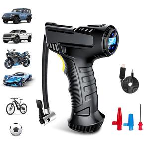 150PSI Portable Multi-function Handheld Car Air Pump - 120W with LED Light, Smart Digital Display, Monitor and Preset Tire Pressure, Ergonomic Grip Handle, Outdoor Emergency Air Pump, Car Tire Repair Accessories