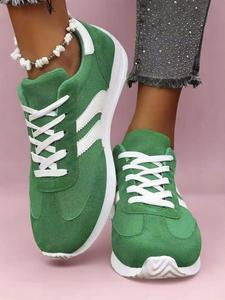 Women's Fashionable Lace Up Platform Sneakers, Breathable Workout Sneakers, Trainers for Women, Casual Sporty Sneakers, Casual Comfortable Sports Jogging Shoes, Female All-match Round Toe Chunky Athletic Shoes for Daily Wear