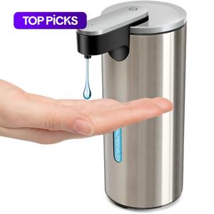 Automatic Soap Dispenser, Battery Operated Touchless Liquid Soap Dispenser with 3 Adjustable Volume Control, Waterproof Soap Container for Kitchen & Bathroom [without Battery] #TOP PICKS Bathroom Accessory