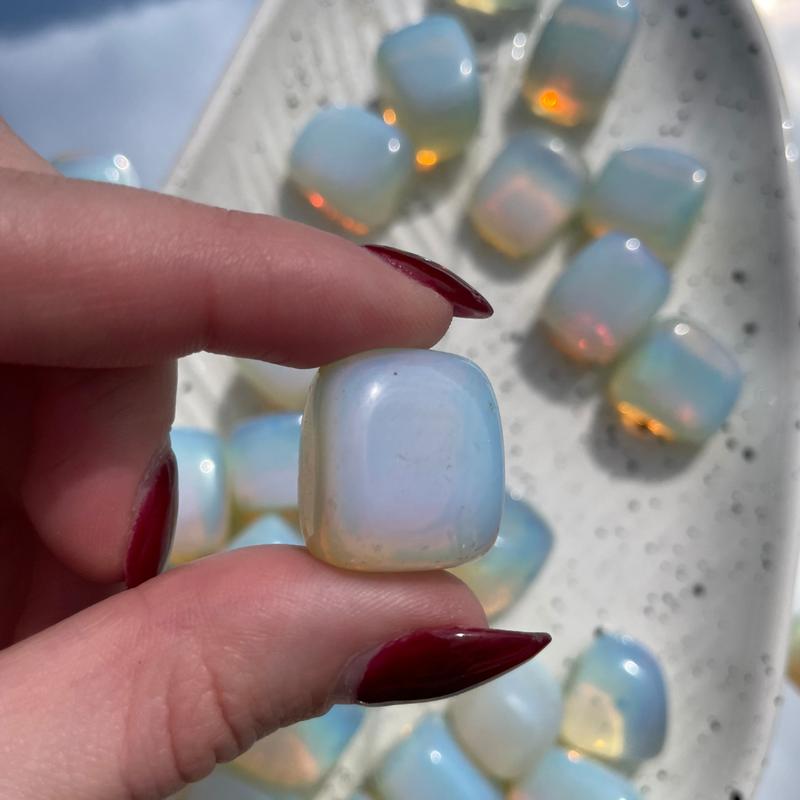 Opalite Tumbles | Man-Made Crystal | Brings Optimism + Joy 4