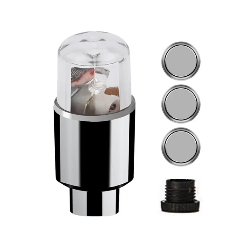 4/8/24x LED Wheel Tire Air Valve Stem Caps Neon Light For Motor Bike Car Bicycle 4