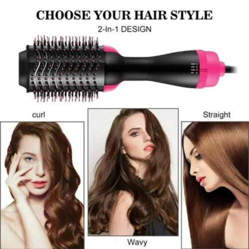 3IN1 Hot Air Brush Electric Hair Dryer Straightener Curler Styler Comb Volumizer with Ceramic Heating Technology 2
