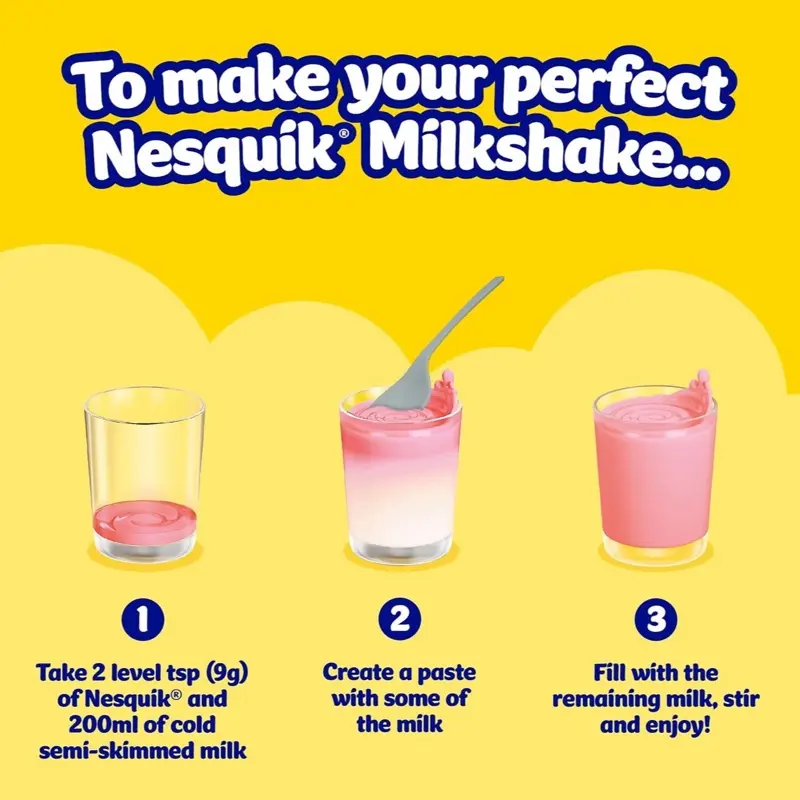 Nestle Nesquik Milkshake Mix Bundle 300g Strawberry & 300g Chocolate 2 Pack Beverage Creamy Cocoa 5