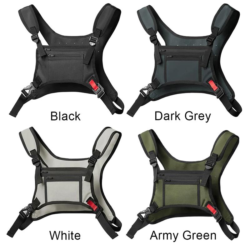 Product Introduction of Ashton Hall Men's Running Vest ,Lightweight, Breathable Sportswear Waterproof Men's 's Chest Rig Bags Multi-function Tactical Vest Backpacks Waist Packs Male Fashion Unisex Chest Bag 2024 NEW 17