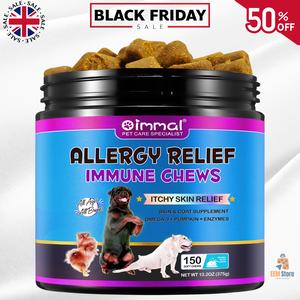 Oimmal Dog Allergy Relief & Immunity Chews - Peking Duck Flavor, 60-150 Chews for All Breeds & Sizes pet  treat