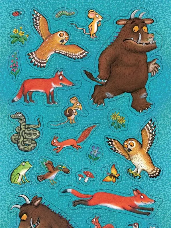 The Gruffalo Mega Sticker Pack | Three Types of Stickers (Around 150 Total) | Reusable on Non-Porous Surfaces,Blue,29.7cm x 21cm 1
