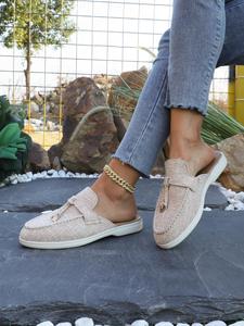 Women's Fashionable Plain Color Slides, Casual Comfortable Flat Slippers for Indoor Outdoor Wear, All-match Commuter Shoes for Work & Daily Wear