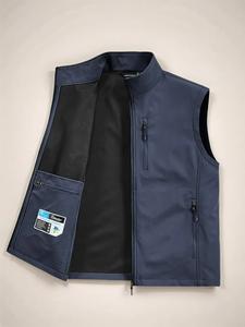 Men's Solid Pocket Zip Up Vest Jacket, Regular Fit Casual Lightweight Sleeveless Outerwear for Golf Running Hiking, Men's Clothes for Summer, Menswear, Vest Top, Streetwear, Gilet, Waistcoat Vest