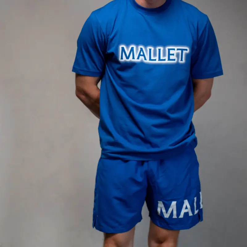 Mallet Large Logo Swim Short Blue 3
