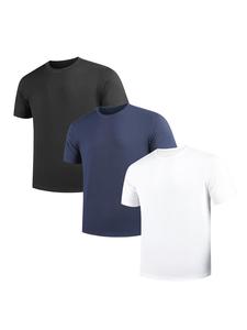 Men's Solid Round Neck Short Sleeve Tee, Regular Fit Casual Crew Neck T-Shirt for Summer, Men's Top for Daily Wear, Tropical