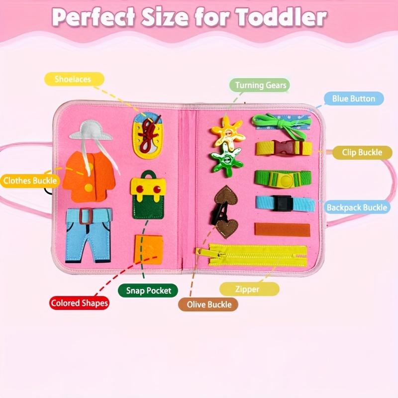 Product Introduction of Baby Creative Toy, 1 Set Educational Busy Board, Montessori Sensory Toy for Toddlers | Handheld Dressing & Educational Activity Board | Quiet Book for Early Development & Fine Motor Skills | Multi-Color | Battery-Free, Uk Seller 4